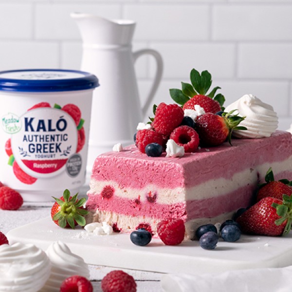 Meadow Fresh Kalo Raspberry Yoghurt Layer Cake NZ | Meadow Fresh